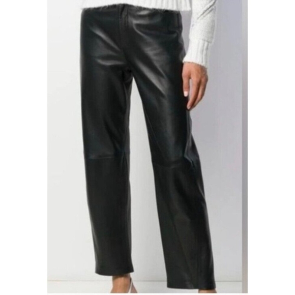 Dana Buchman Black Soft Leather Pants Size 16 - Picture 15 of 15